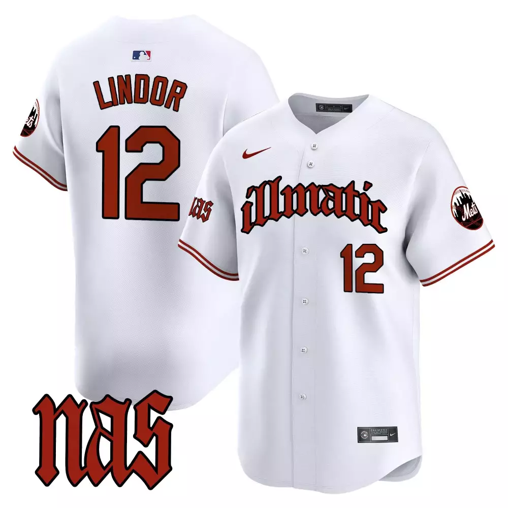 francisco lindor white mens new york mets mr met patch vapor premier limited jersey all stitched