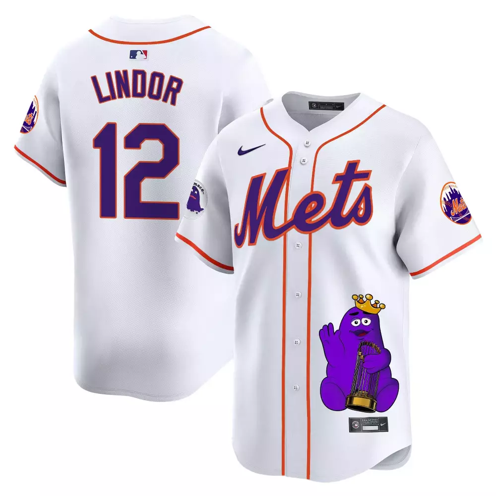 francisco lindor white unisex new york mets bubblegum pink vapor premier limited jersey all stitched