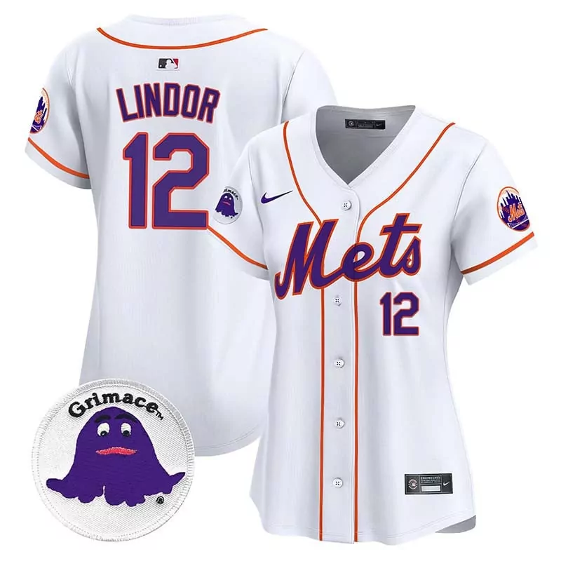 francisco lindor white womens new york mets 2024 jackie robinson patch vapor premier limited jersey all stitched
