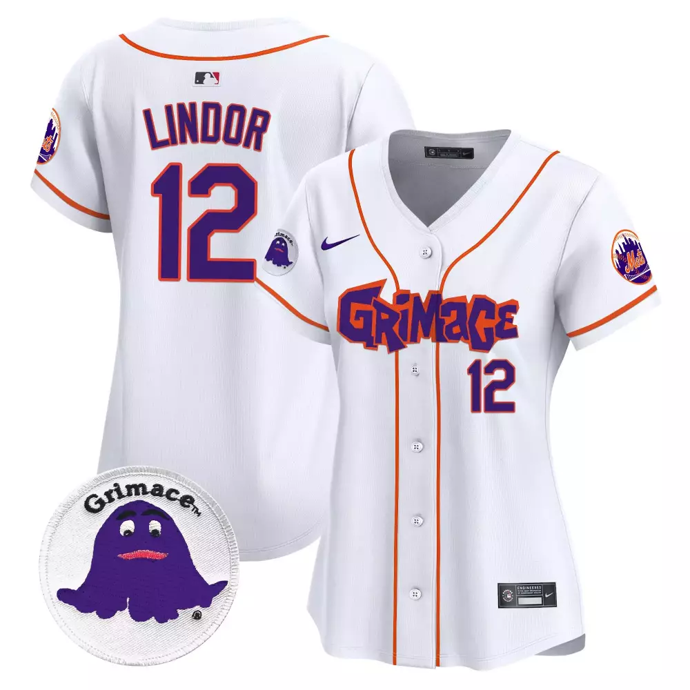 francisco lindor white womens new york mets 2024 jackie robinson patch vapor premier limited jersey all stitched