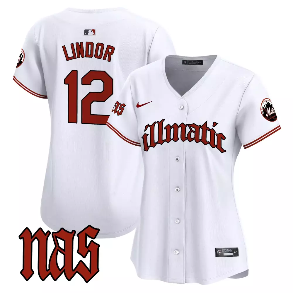 francisco lindor white womens new york mets nas illmatic vapor premier limited jersey all stitched