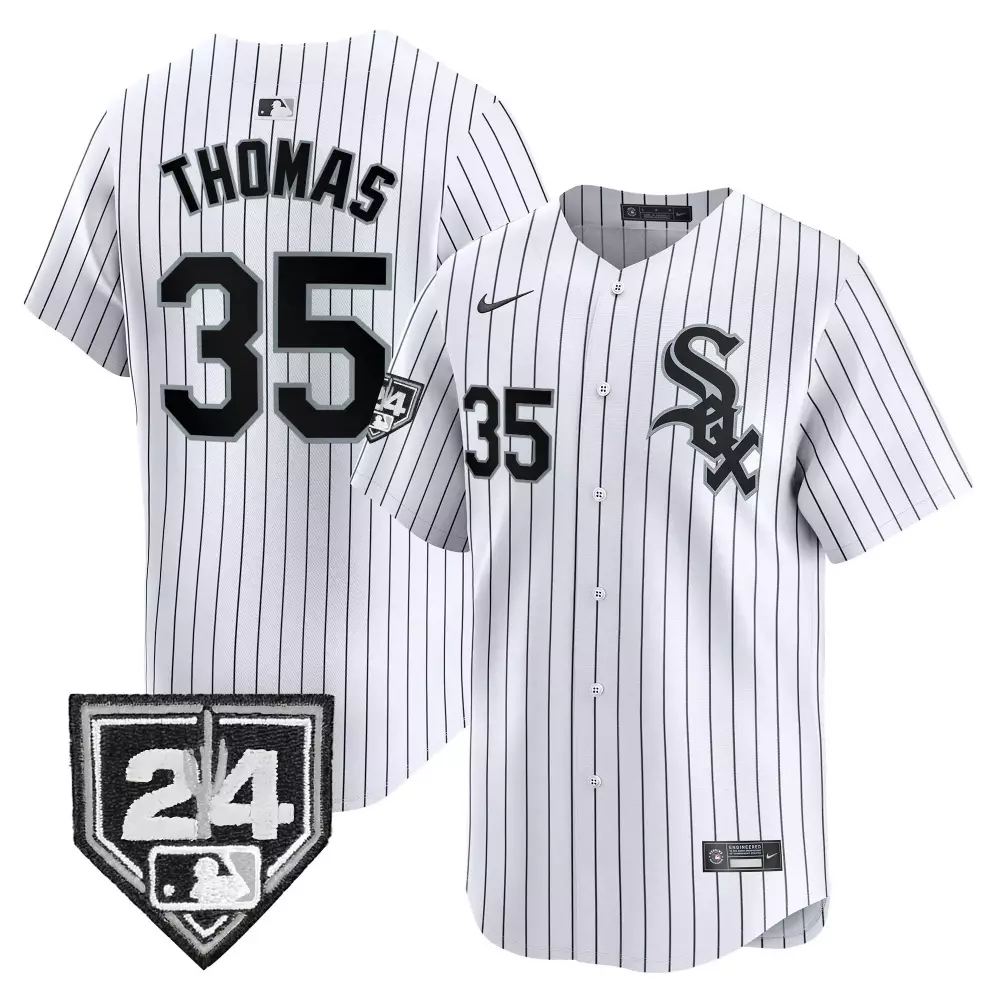 Frank Thomas White Men's Chicago White Sox 2024 Spring Training Patch Vapor Premier Limited Jersey | All Stitched | Fan Gear for Game Day | For Men, Women & Youth