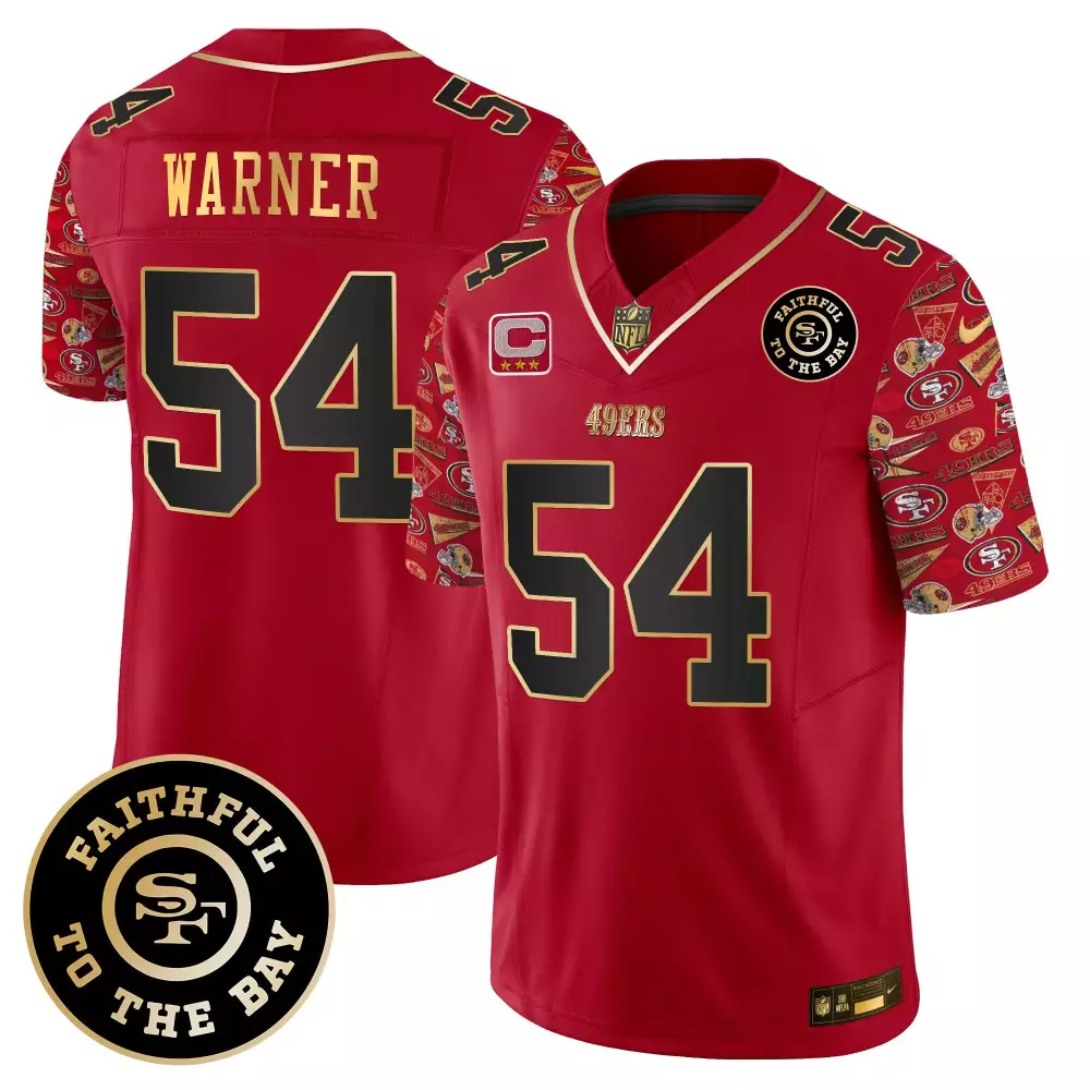 Fred Warner Scarlet Limited Men's San Francisco 49ers 2024 Niner Gang Patch Vapor Jersey | All Stitched Fan Gear | For Men