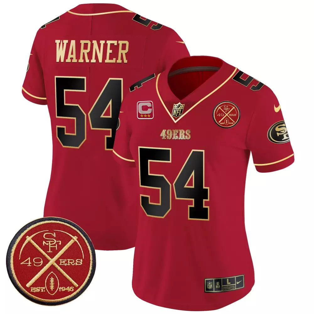 Fred Warner Scarlet Limited Men's San Francisco 49ers 2024 Niner Gang Patch Vapor Jersey | All Stitched Fan Gear | For Men