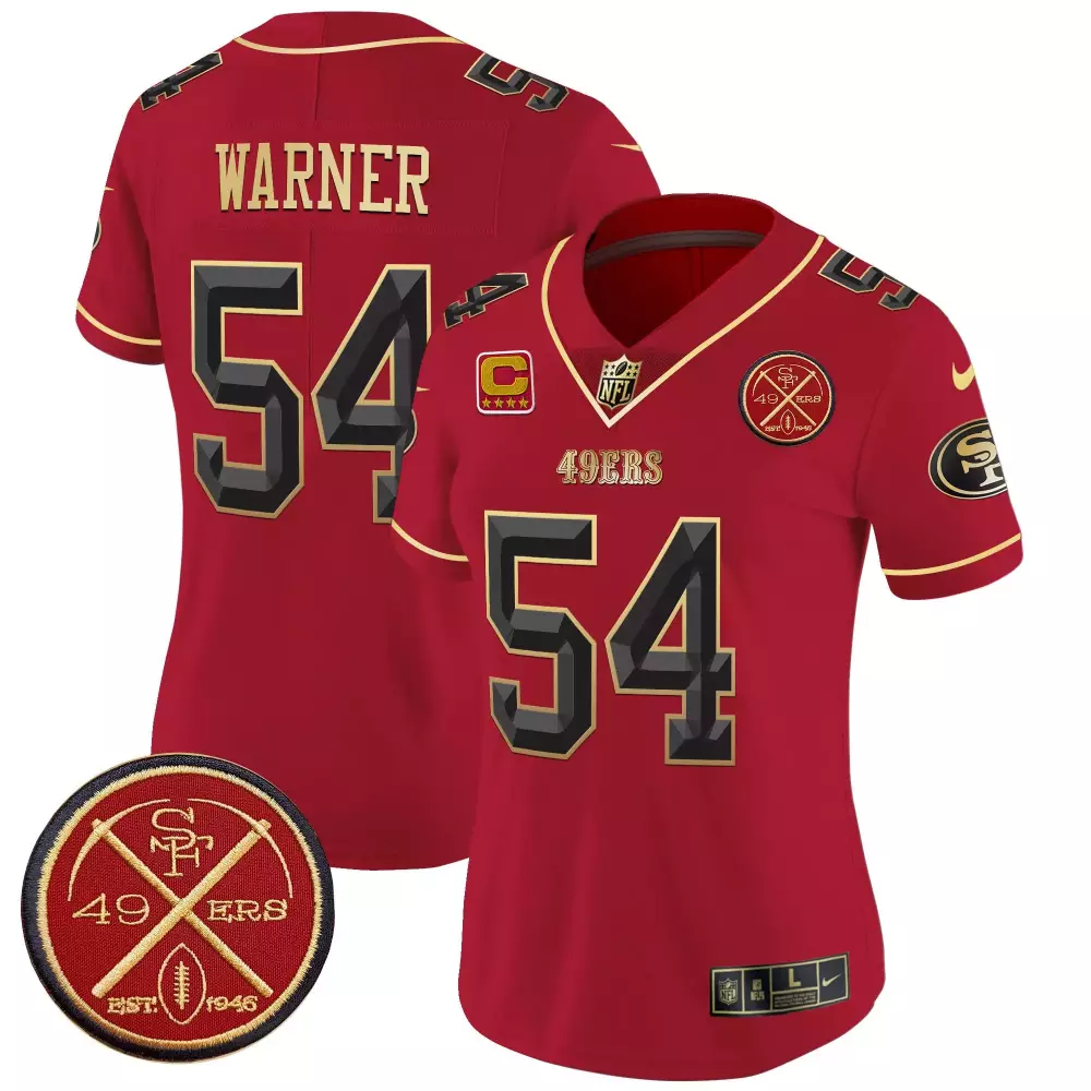 Fred Warner Scarlet Limited Men's San Francisco 49ers 2024 Niner Gang Patch Vapor Jersey | All Stitched Fan Gear | For Men