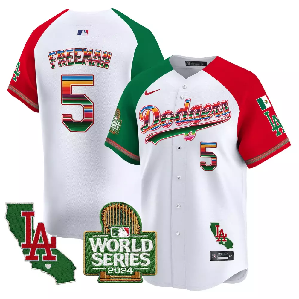 Freddie Freeman Alternate Men's Los Angeles Dodgers Mexico Fernando Valenzuela Jersey | 2024 World Series Patch | Fan Gear for Men, Women & Youth