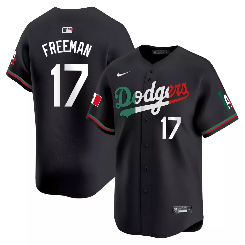 freddie freeman black mens los angeles dodgers serape pattern mexico vapor premier limited jersey v2 printed