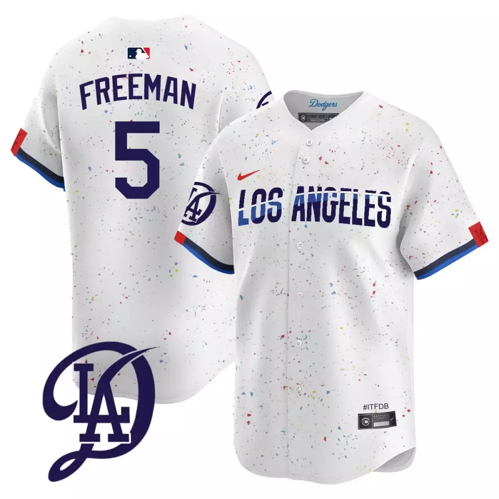 freddie freeman white mens los angeles dodgers 2024 city connect limited jersey all stitched