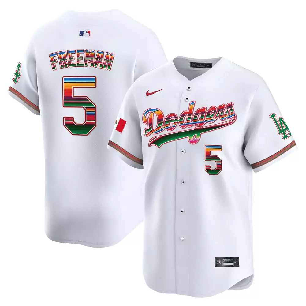 freddie freeman white mens los angeles dodgers mexico sugar skull vapor premier limited jersey printed