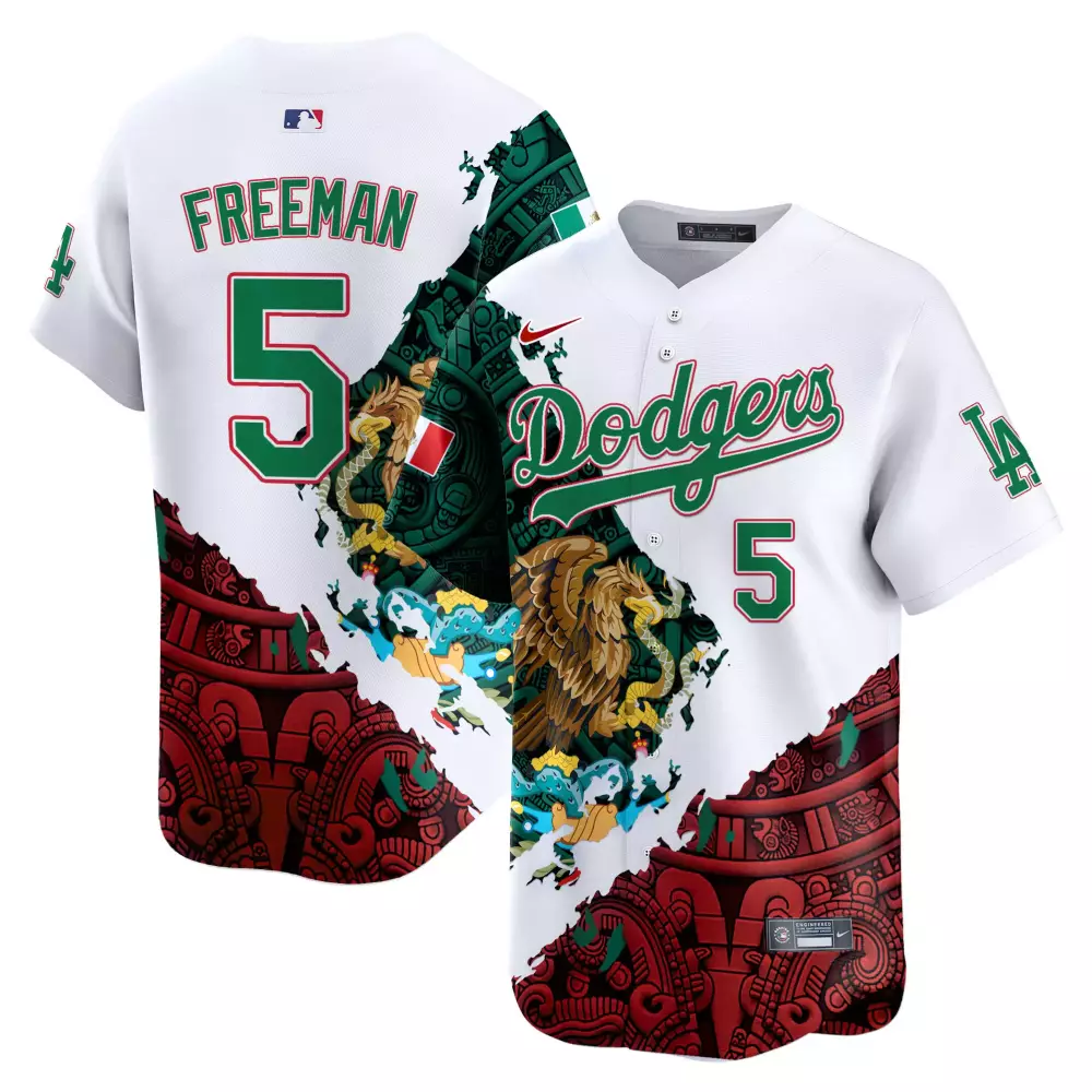 freddie freeman white mens los angeles dodgers mexico sugar skull vapor premier limited jersey printed
