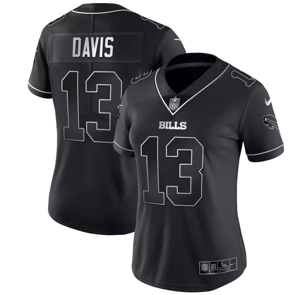 gabriel davis black silver mens buffalo bills white gold black gold all stitched