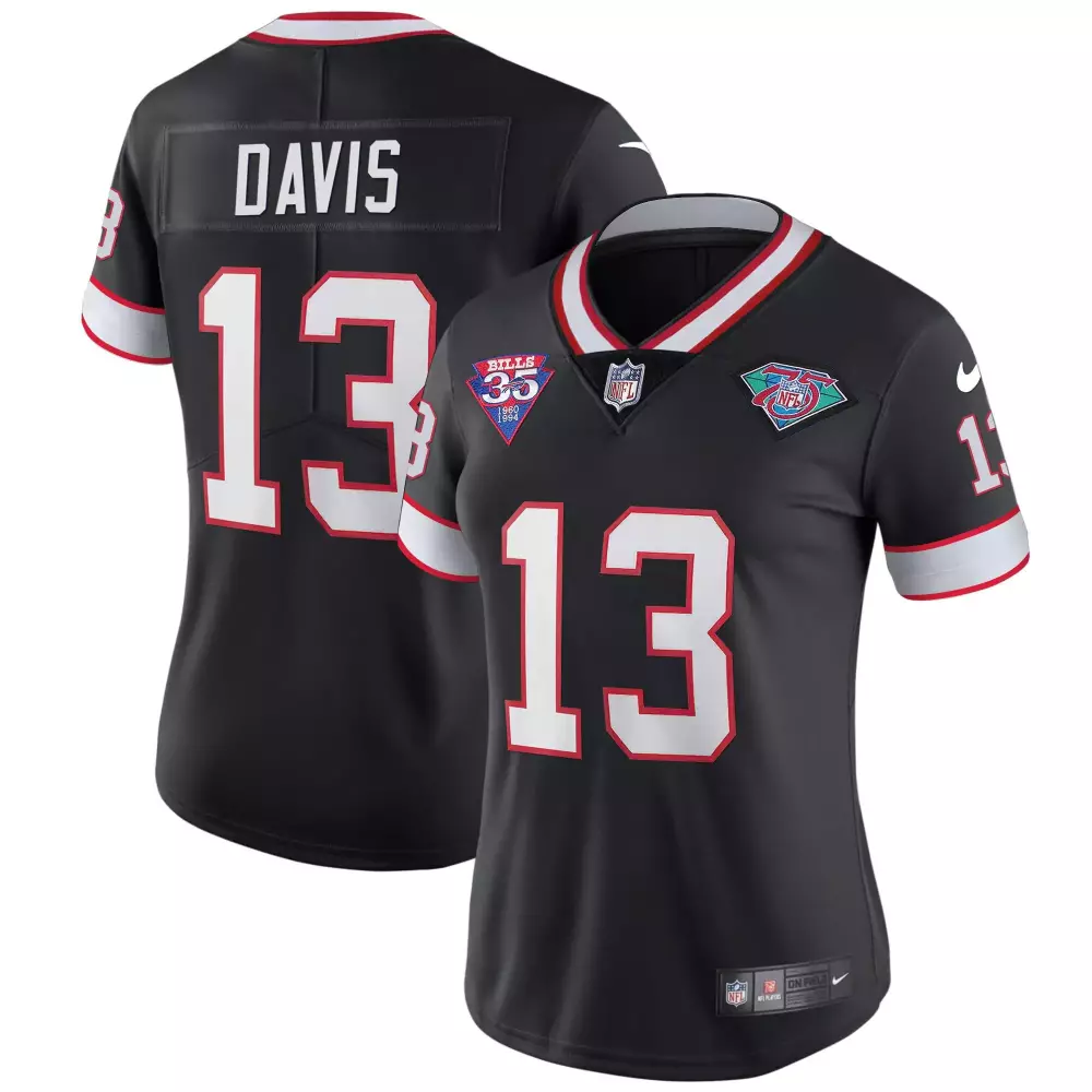 gabriel davis black silver mens buffalo bills white gold black gold all stitched