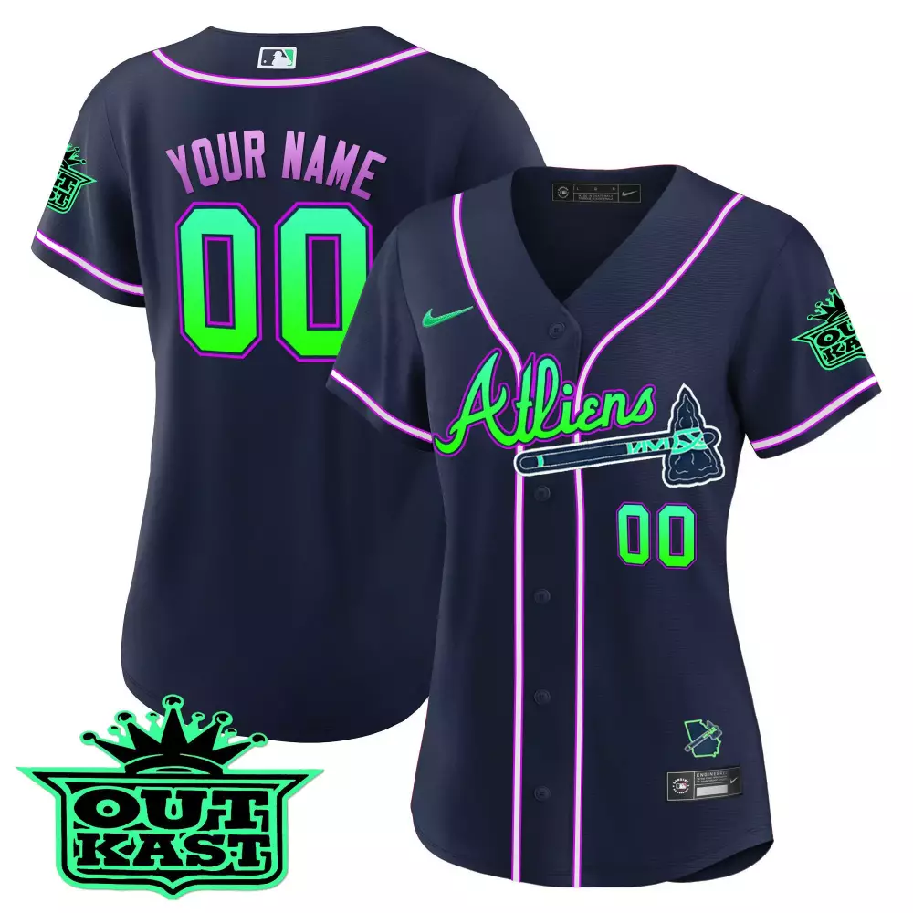 Galaxy Atlanta Braves Outkast Men's Cool Base Jersey V3 | Stitched Galaxy Version | Fan Gear for Men, Women & Youth