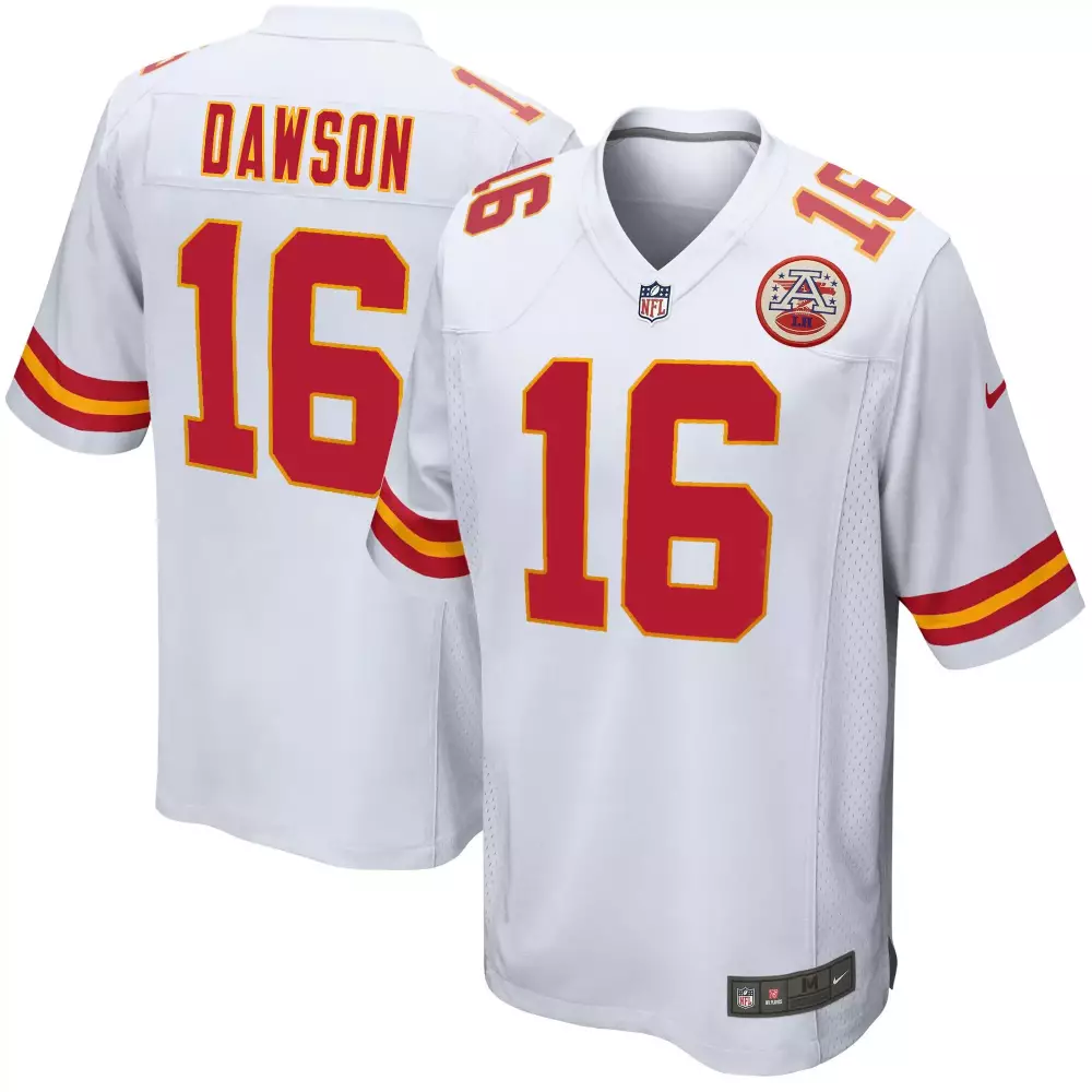 game player white men kansas city chiefs len dawson red game retired player all stitched
