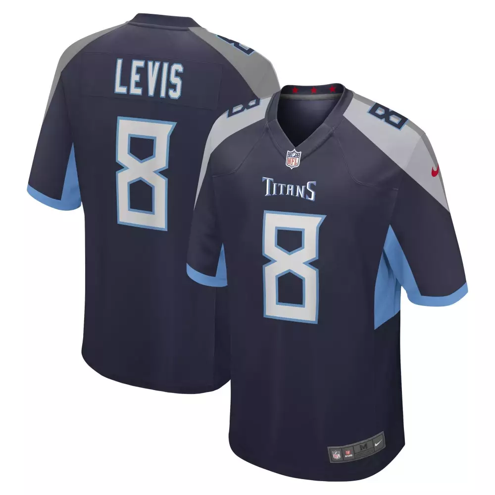 game youth will levis tennessee titans 2023 nfl draft navy jersey all stitched