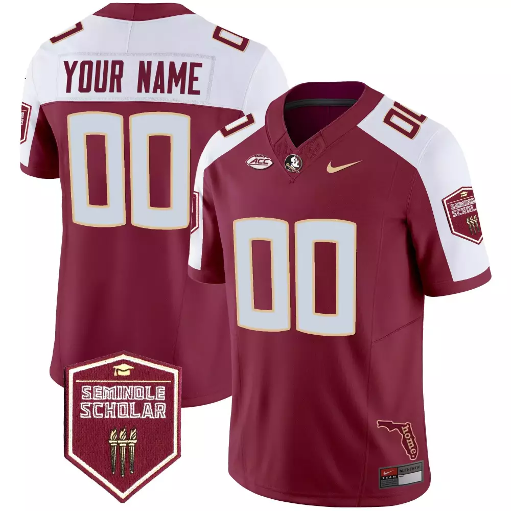 garnet alternate youth florida state seminoles orange bowl patch vapor limited custom jersey all stitched