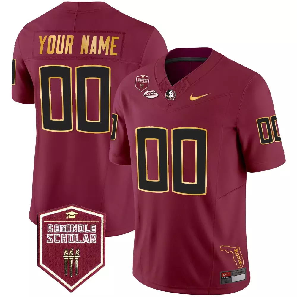 garnet men florida state seminoles florida state map orange bowl patch vapor limited custom jersey all stitched