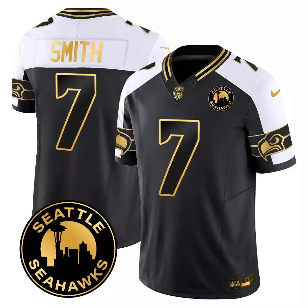 Geno Smith Alternate Men's Seattle Seahawks Gold Player Jersey | All Stitched | For Men, Women & Youth