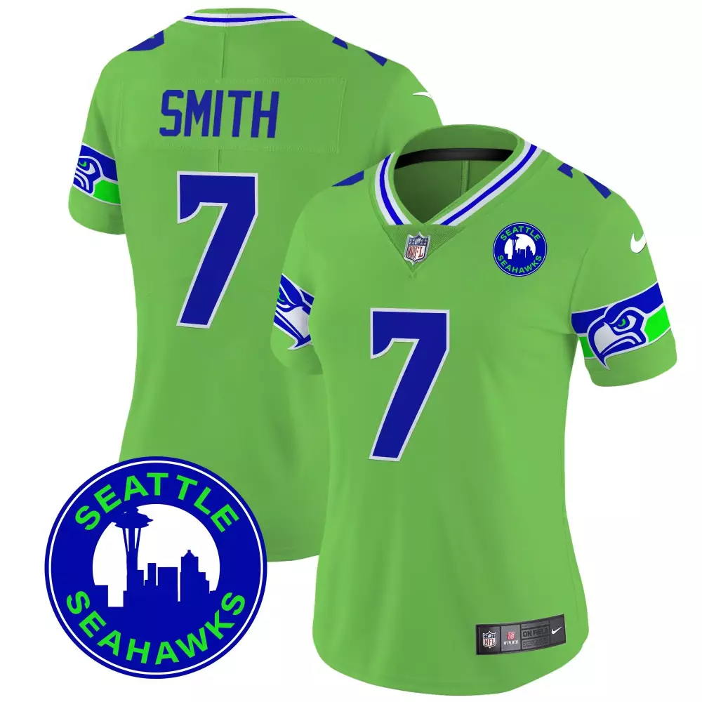 Geno Smith Seattle Seahawks Washington Patch Throwback Jersey | All Stitched | For Men, Women & Youth