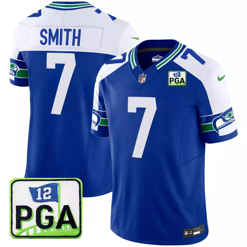 Geno Smith Seattle Seahawks PGA Patch Vapor Limited Jersey | White | For Men, Women & Youth