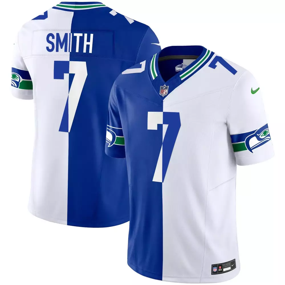 Geno Smith Seattle Seahawks Split Men's Throwback Gold Vapor Limited Jersey V2 | All Stitched | For Men, Women & Youth