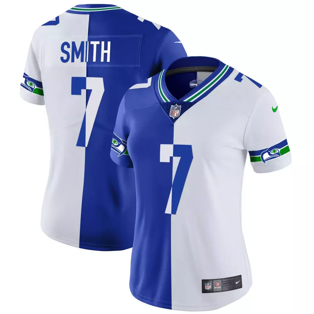 Geno Smith Seattle Seahawks Split Men's Throwback Gold Vapor Limited Jersey V2 | All Stitched | For Men, Women & Youth