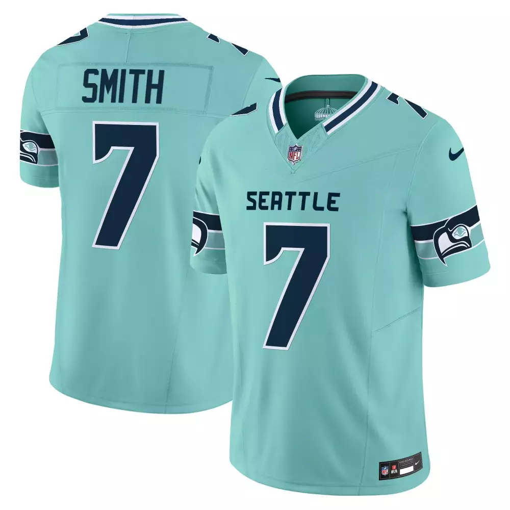 Geno Smith Seattle Seahawks Split Men's Throwback Gold Vapor Limited Jersey V2 | All Stitched | For Men, Women & Youth