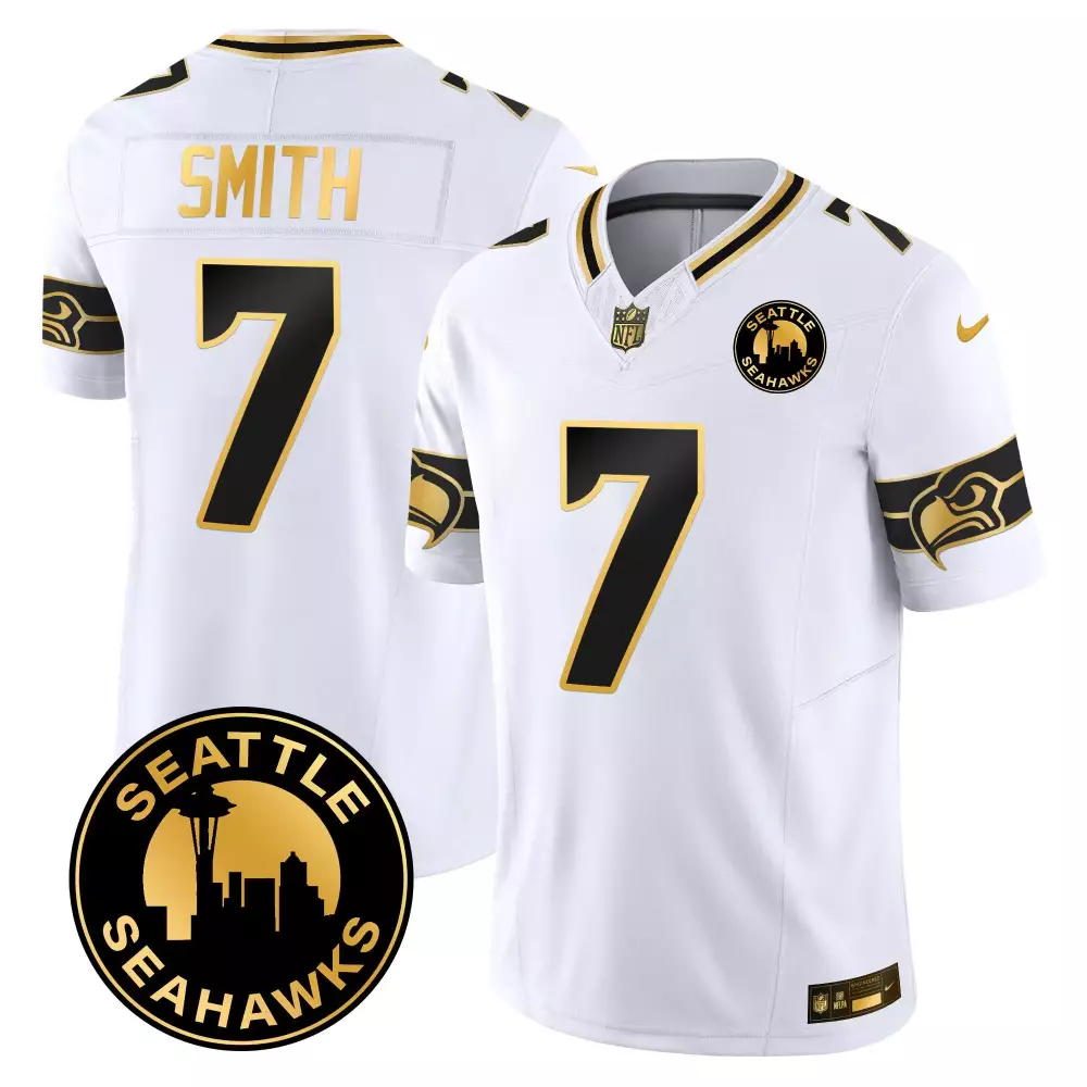 Geno Smith Seattle Seahawks 2024 EST 1976 Patch Vapor Limited Jersey | White | For Men, Women & Youth