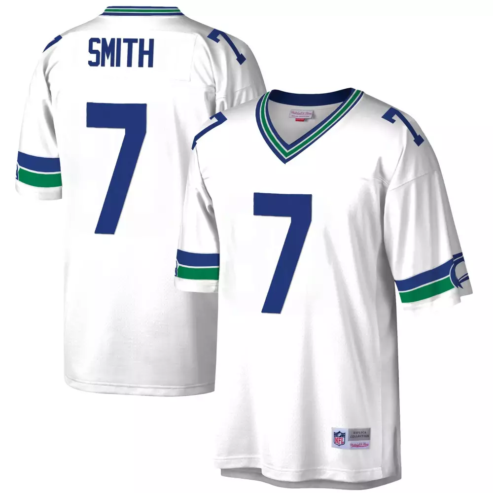 Geno Smith Seattle Seahawks 2024 EST 1976 Patch Vapor Limited Jersey | White | For Men, Women & Youth