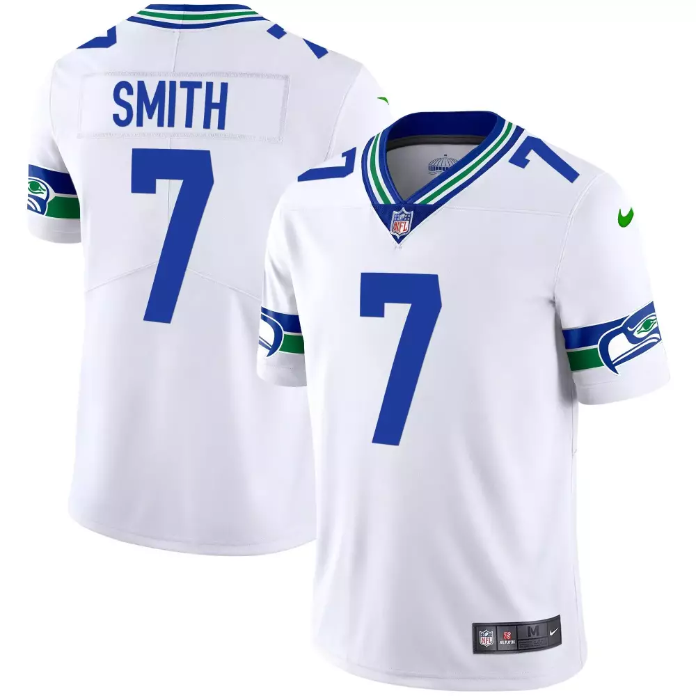 Geno Smith Seattle Seahawks Big Tall 1985 Retired Jersey V2 | White | For Men, Women & Youth
