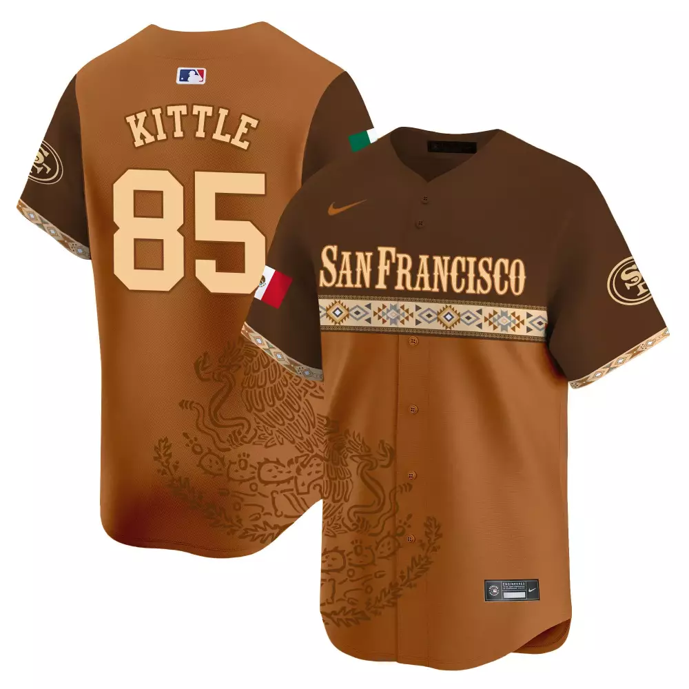 George Kittle Brown Men's 49ers Jersey | Mexico Vapor Premier Limited Edition | Stylish Fan Gear for Men, Women & Youth