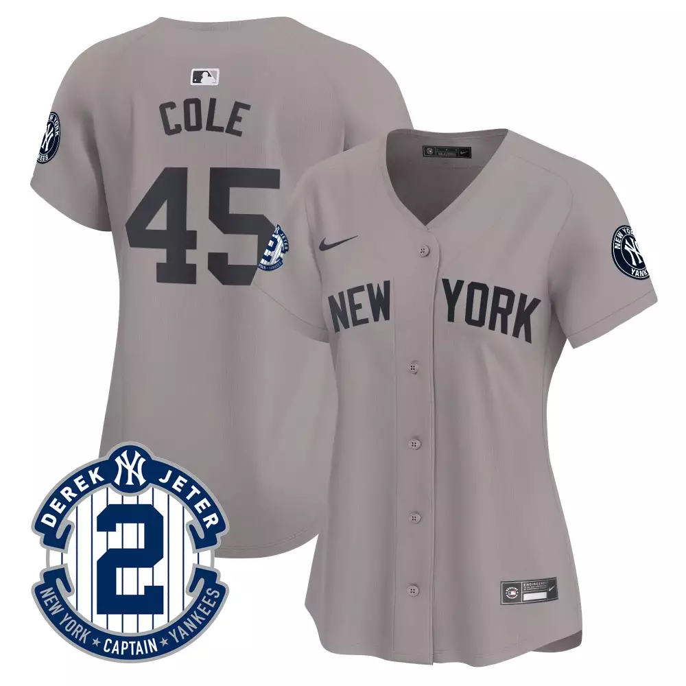 Gerrit Cole Yankees Derek Jeter Patch Jersey | Vapor Premier Limited Edition | For Women | For Men, Women & Youth