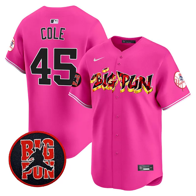 Gerrit Cole Yankees Lou Gehrig Patch Vapor Premier Jersey | Limited Edition Stitched Fan Gear | For Men, Women & Youth