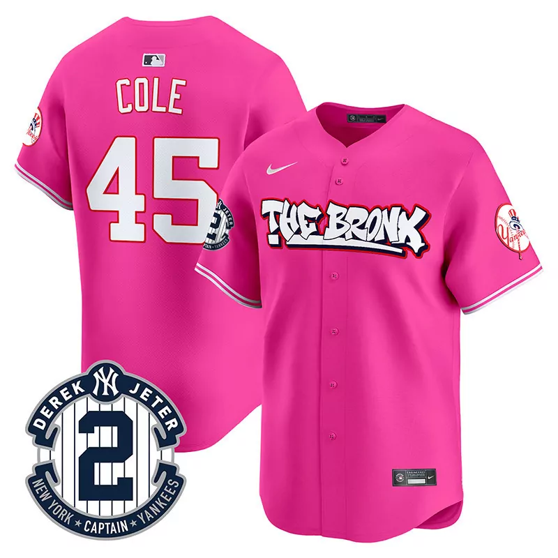 Gerrit Cole Yankees Men's Pink Bronx Graffiti Jersey | Vapor Premier Limited Edition | All Stitched | For Men, Women & Youth