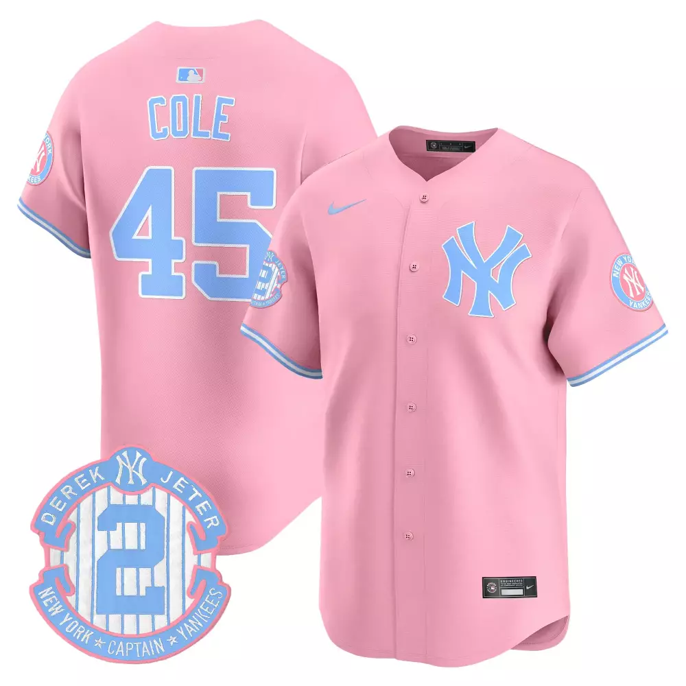 Gerrit Cole Pink Yankees Bronx Graffiti Vapor Premier Jersey V7 | Limited Edition Stitched Fan Gear | For Women Only