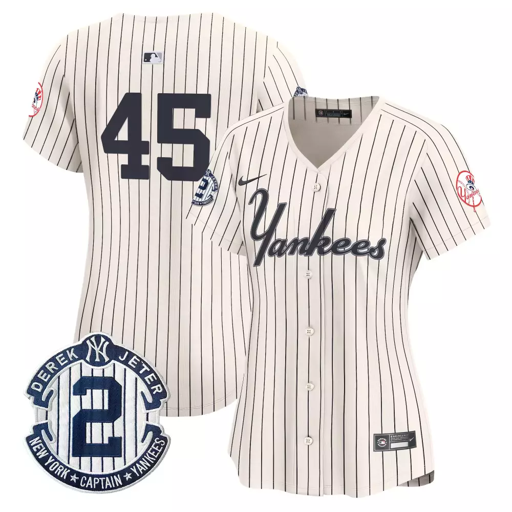 Gerrit Cole Pinstripe Cream Yankees Throwback Vapor Premier Jersey | Limited Edition Stitched Fan Gear | For Women Only