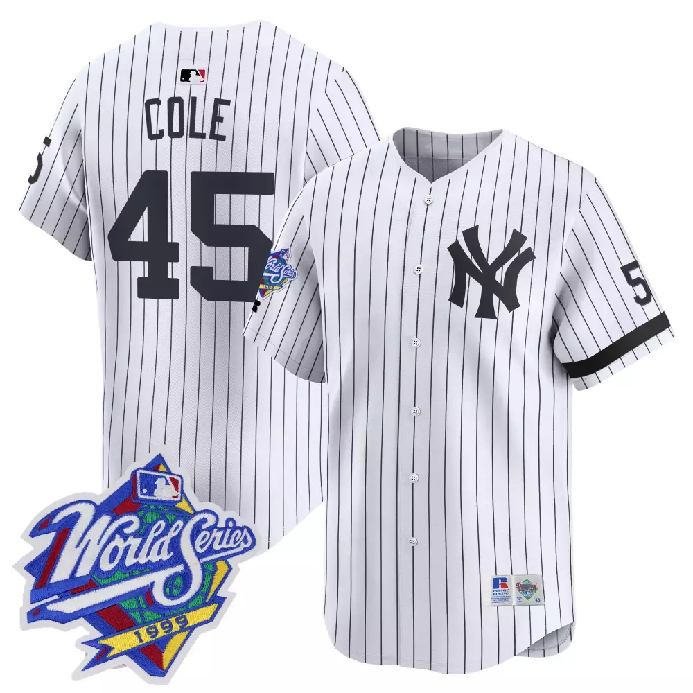 Gerrit Cole Pinstripe Cream Yankees Throwback Vapor Premier Jersey | Limited Edition Stitched Fan Gear | For Women Only
