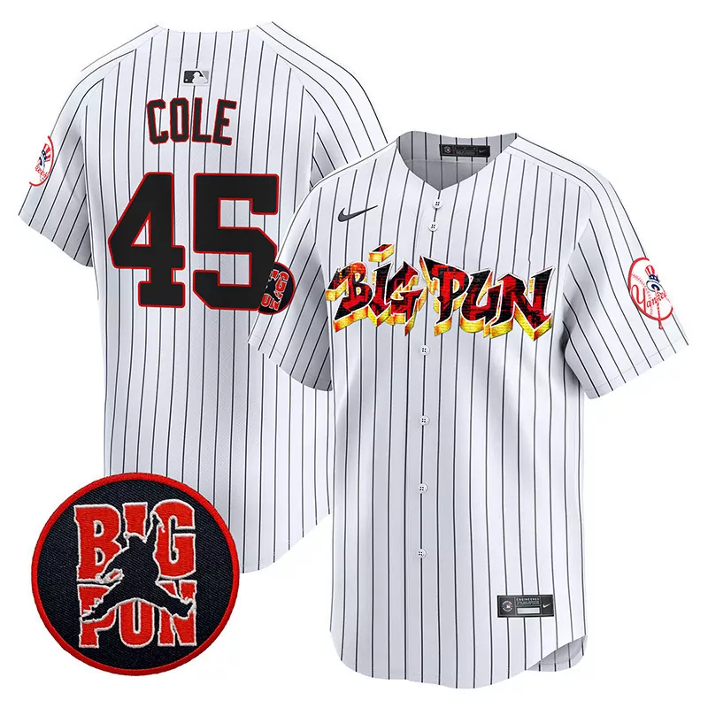 Gerrit Cole Pinstripe Cream Yankees Throwback Vapor Premier Jersey | Limited Edition Stitched Fan Gear | For Women Only