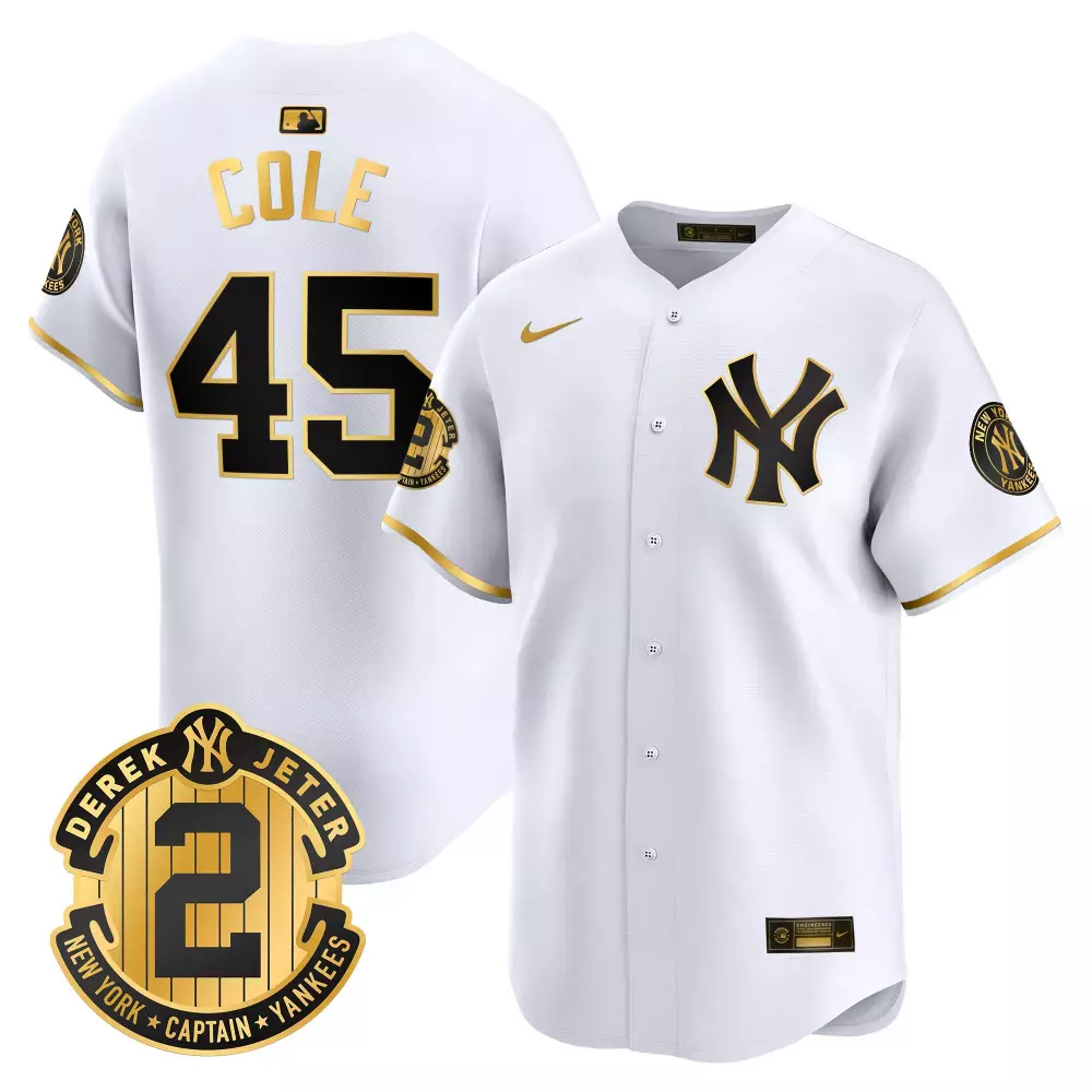 Gerrit Cole Yankees Derek Jeter Patch Jersey | Vapor Premier Limited Edition | For Women | For Men, Women & Youth
