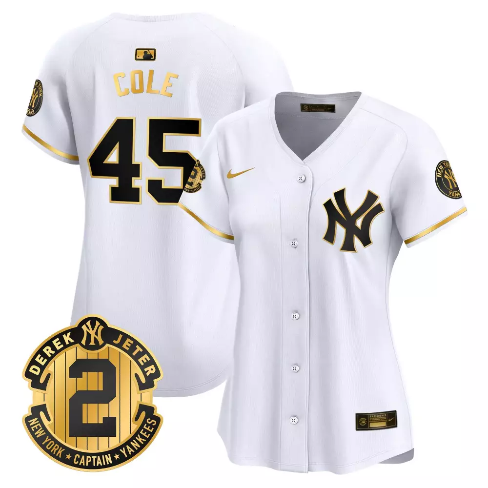 Gerrit Cole Yankees Derek Jeter Patch Jersey | Vapor Premier Limited Edition | For Women | For Men, Women & Youth