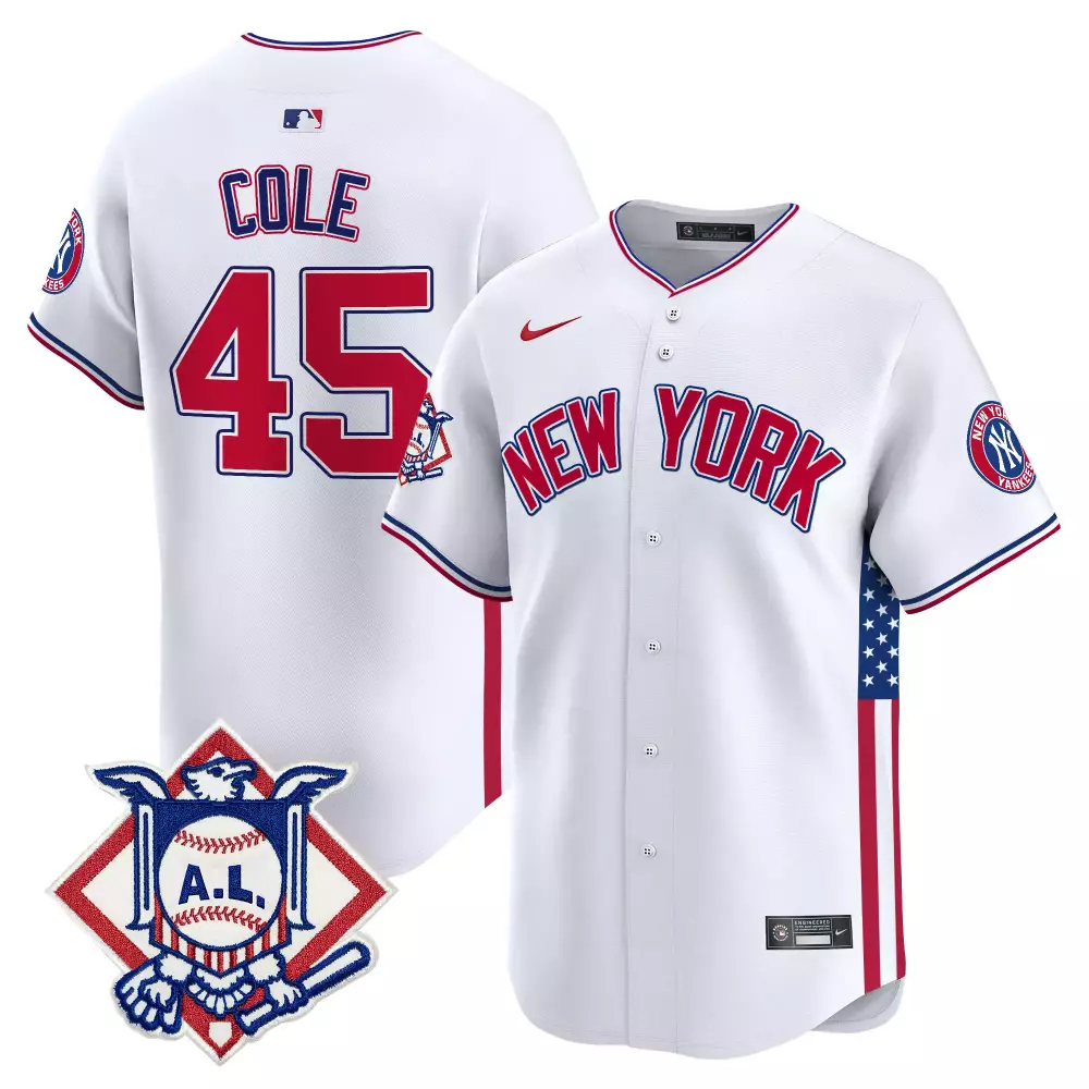 Gerrit Cole Yankees 2024 Fourth of July Vapor Premier Jersey | Limited Edition Stitched Fan Gear | For Men, Women & Youth