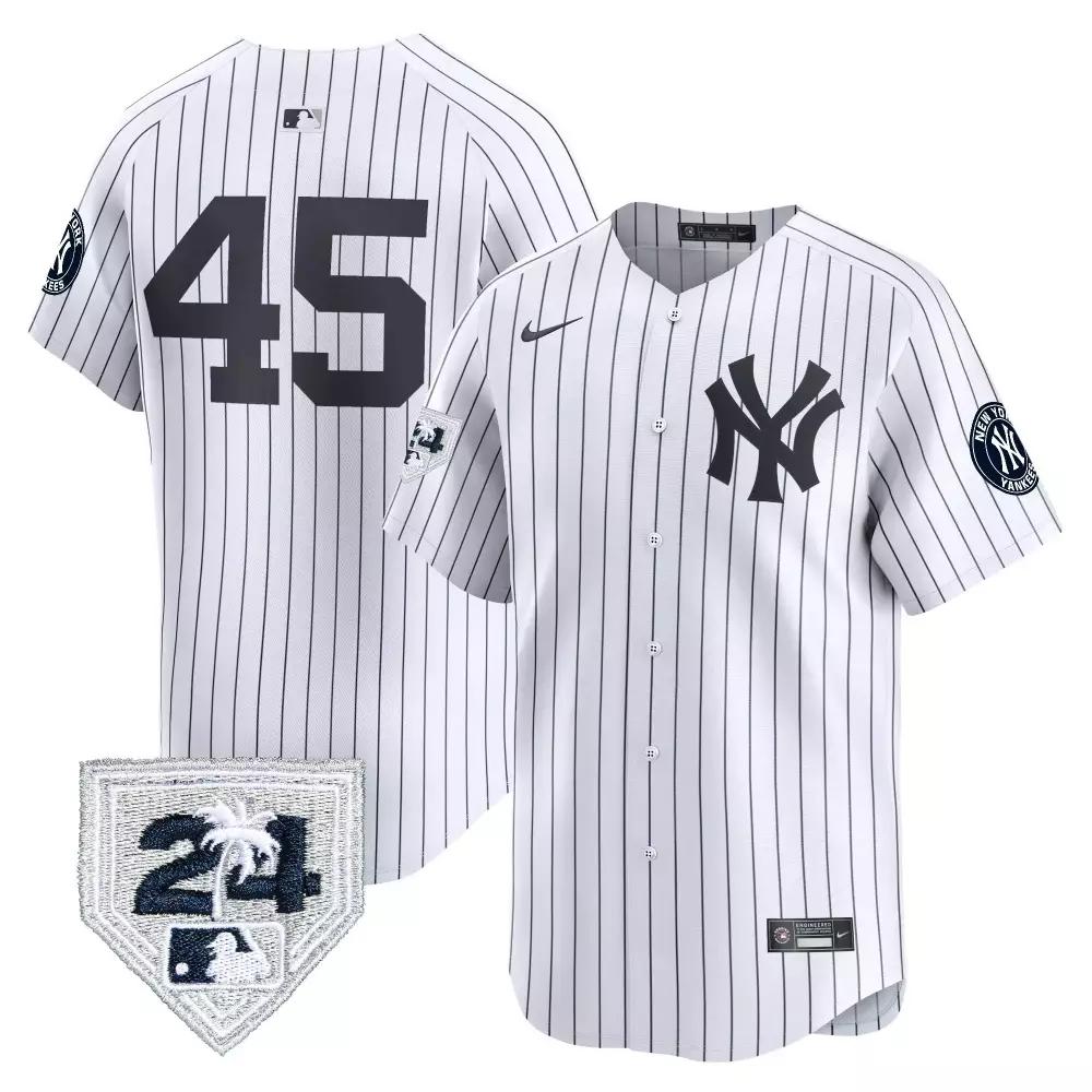 Gerrit Cole Yankees 2024 Spring Training Patch Vapor Premier Jersey V5 | Limited Edition Stitched Fan Gear | For Men, Women & Youth
