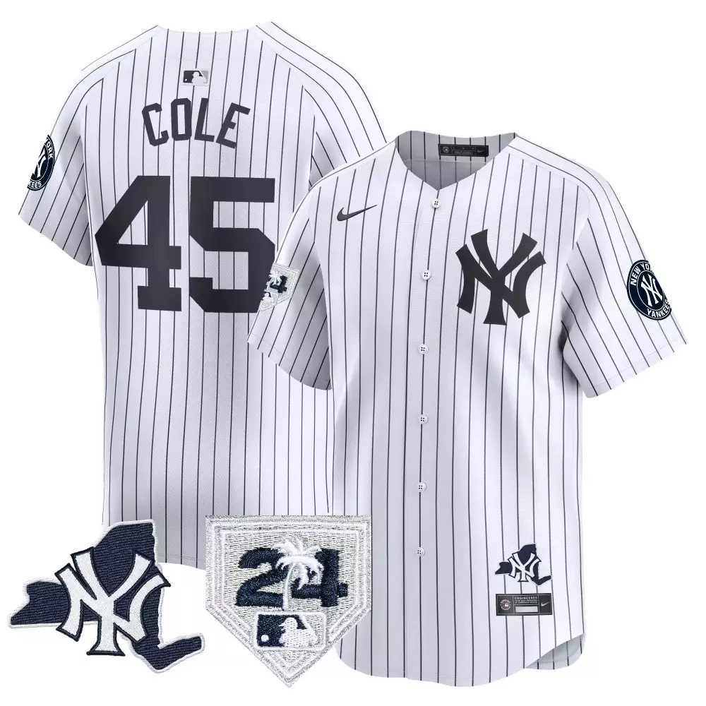 Gerrit Cole Yankees 2024 Spring Training Vapor Premier Jersey | Limited Edition Stitched Fan Gear | For Women, Men & Youth