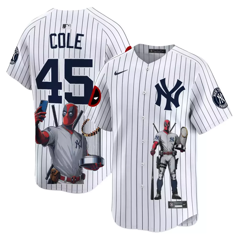 Gerrit Cole Yankees Bronx Graffiti V8 Jersey | Premier Stitched Limited Edition Fan Gear | For Men, Women & Youth