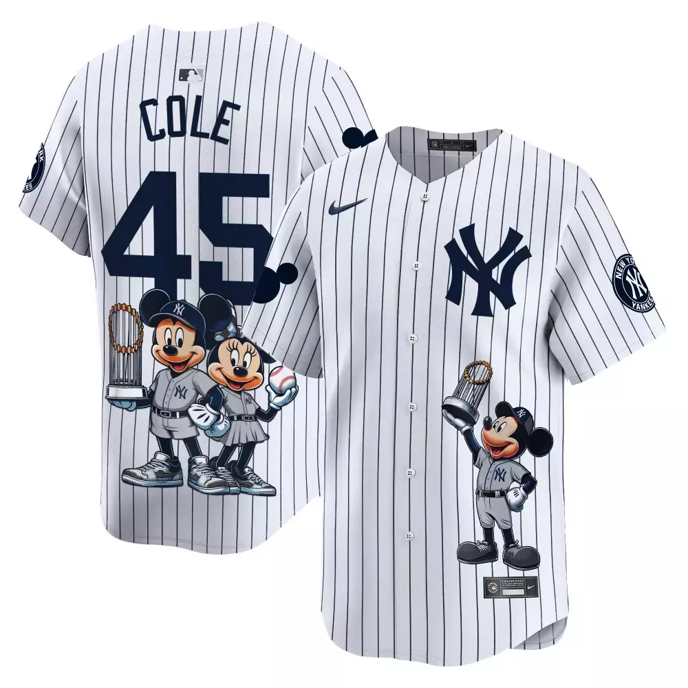 gerrit cole white unisex new york yankees mickey vapor premier limited jersey printed