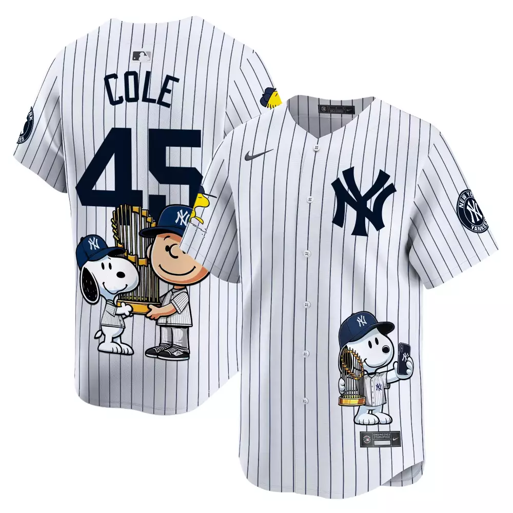 gerrit cole white unisex new york yankees mickey vapor premier limited jersey printed