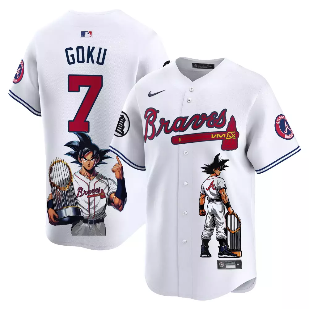 goku navy unisex atlanta braves dragon ball son goku vapor premier limited jersey printed