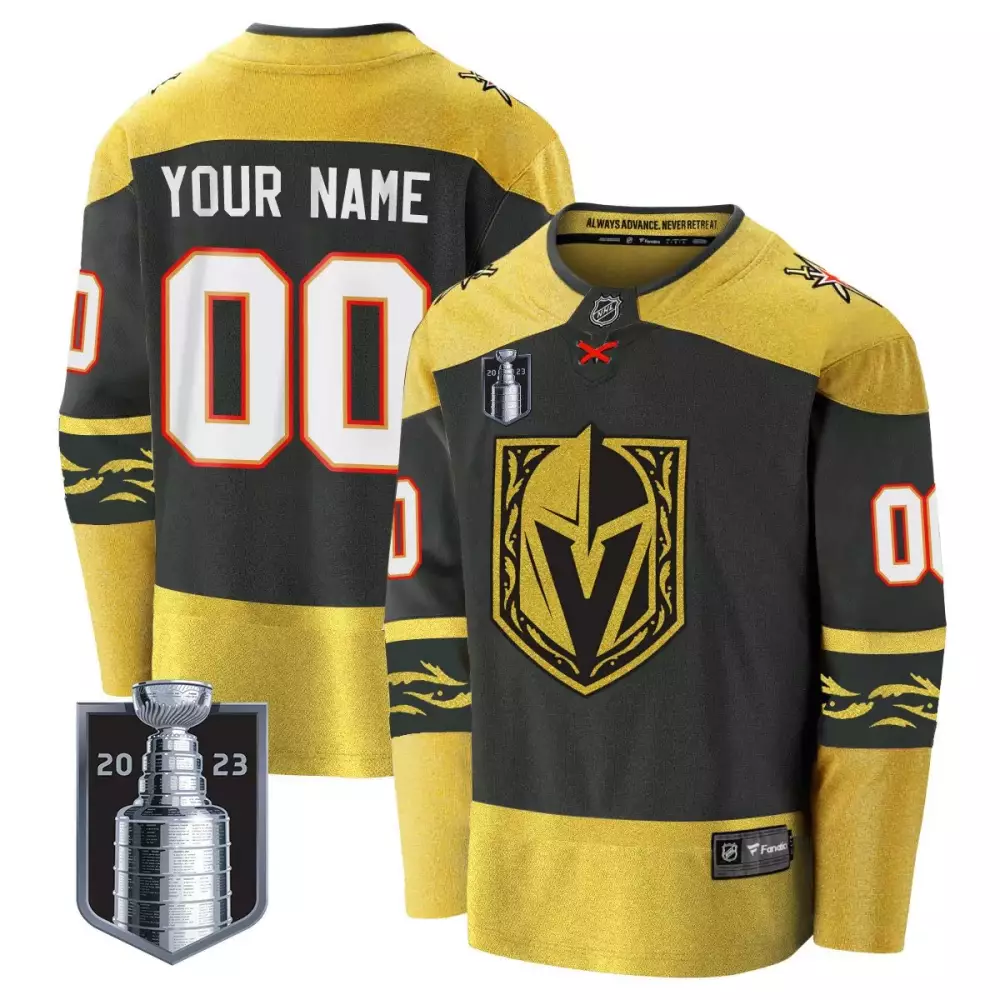 gold limited men vegas golden knights 2023 stanley cup final custom jersey all stitched