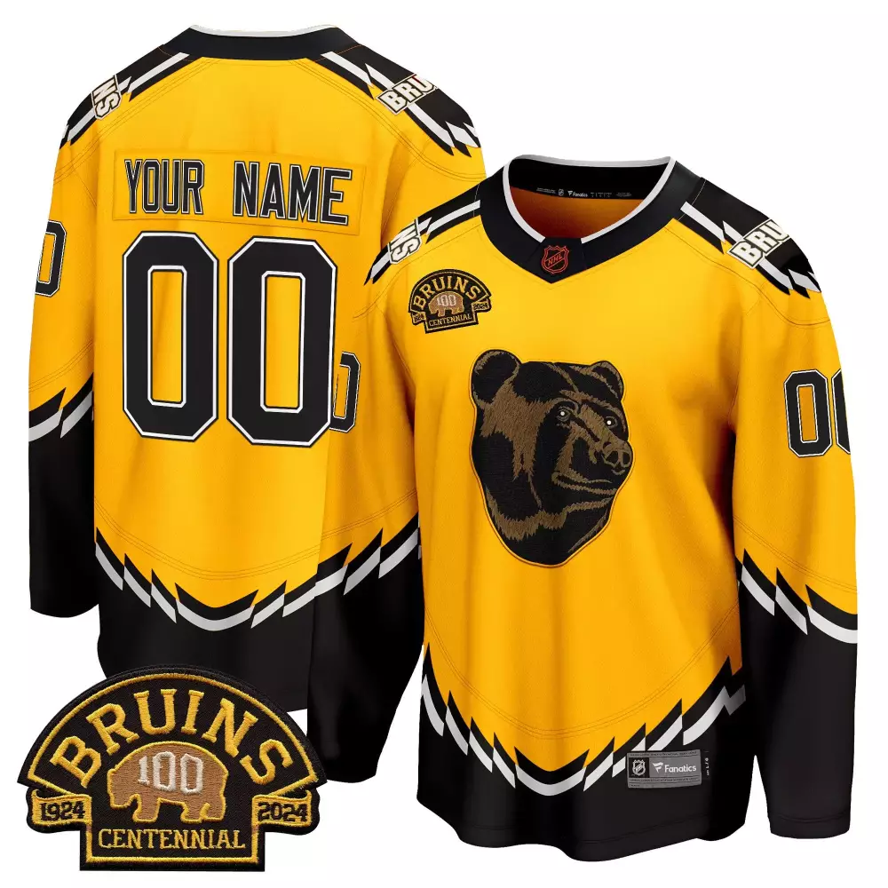 david pastrnak yellow mens boston bruins 100 bb centennial patch primegreen jersey all stitched