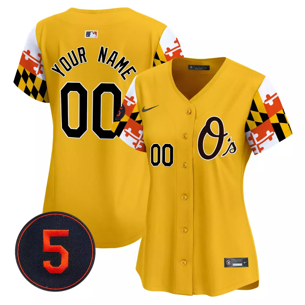 gold men baltimore orioles robinson patch vapor premier limited custom jersey v5 all stitched